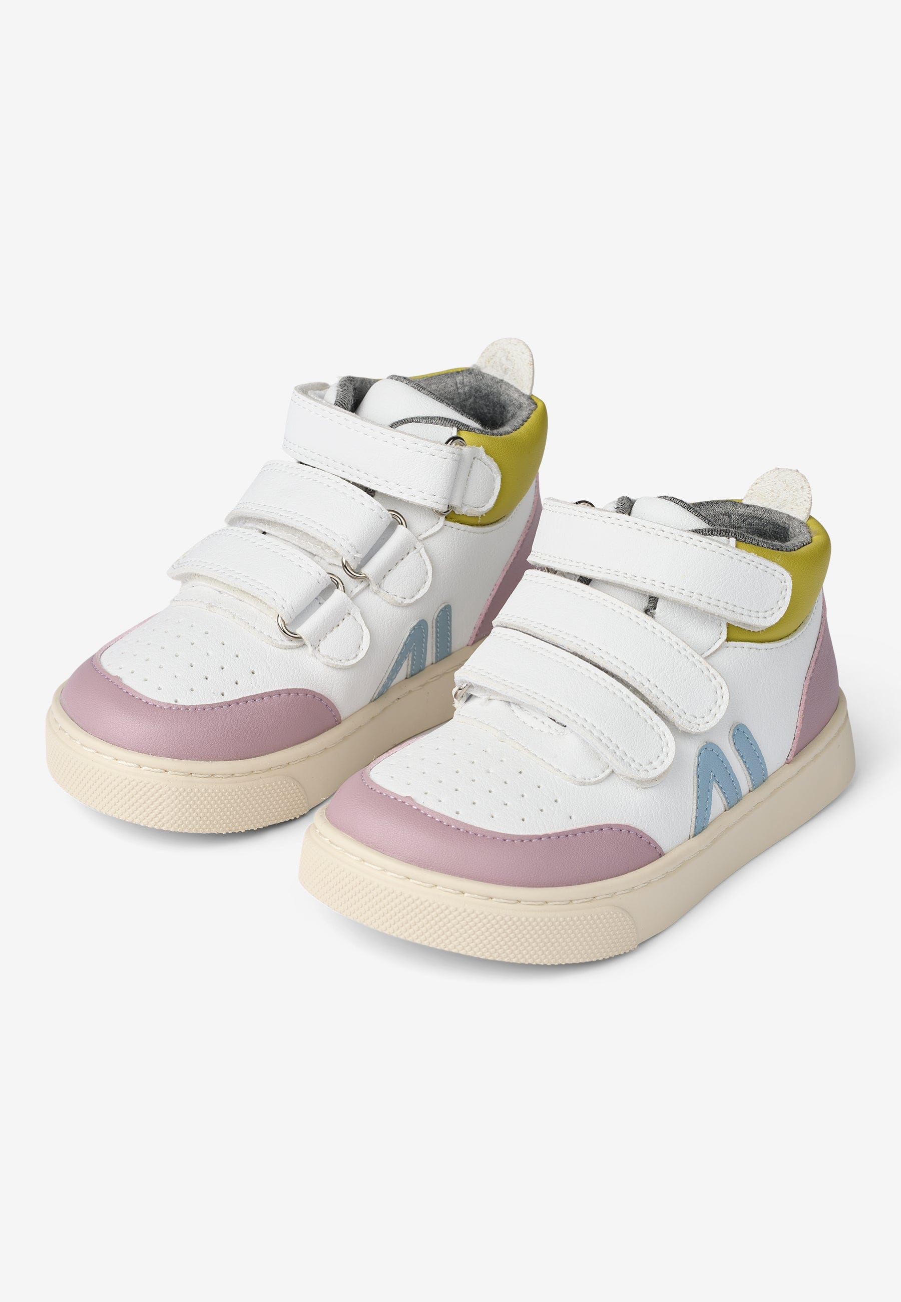 ASK - Fußgeformter Mid-Hi Sneaker - Lila/Gelb
