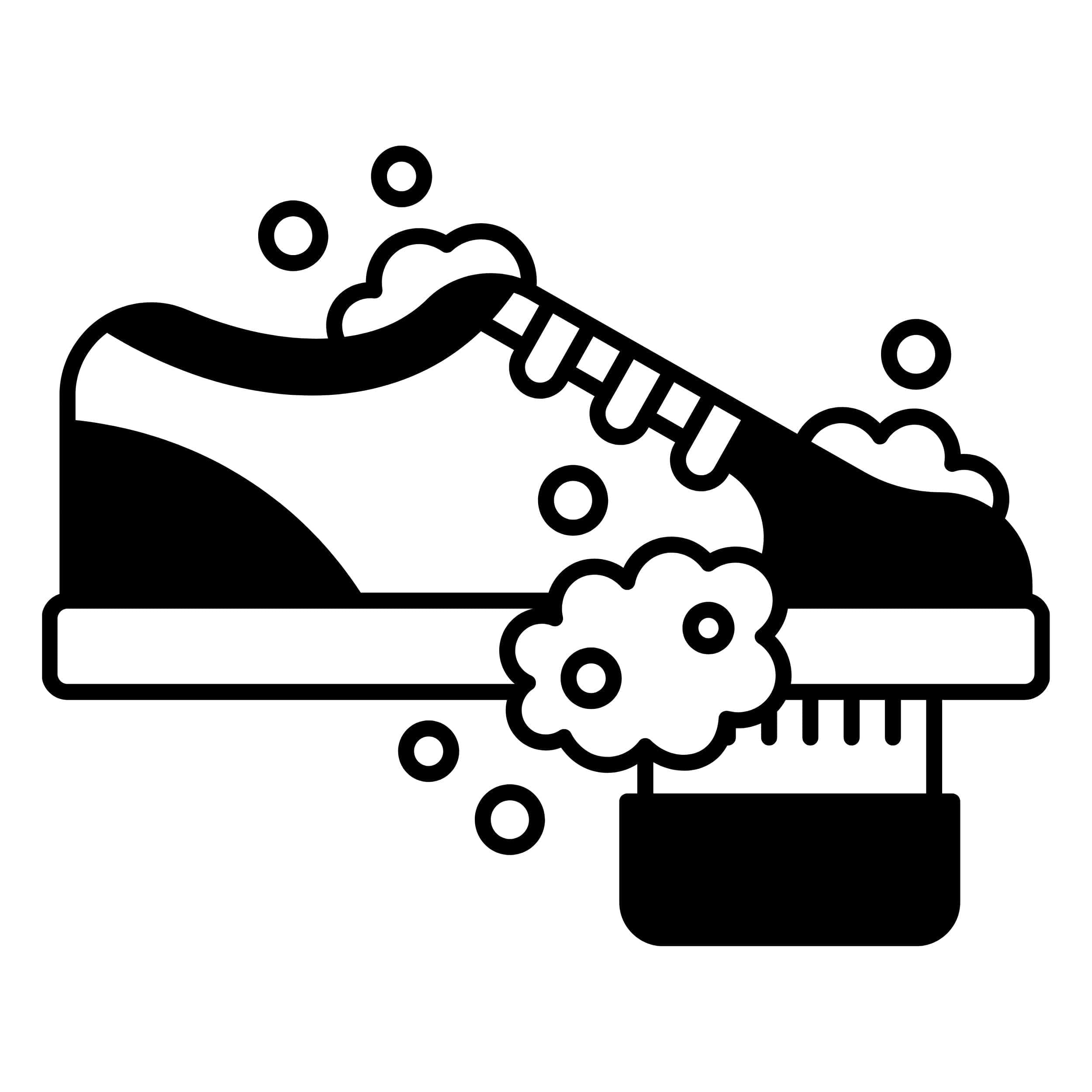 Ich lasse ein Paar meiner Schuhe imprägnieren, bevor sie versendet werden.